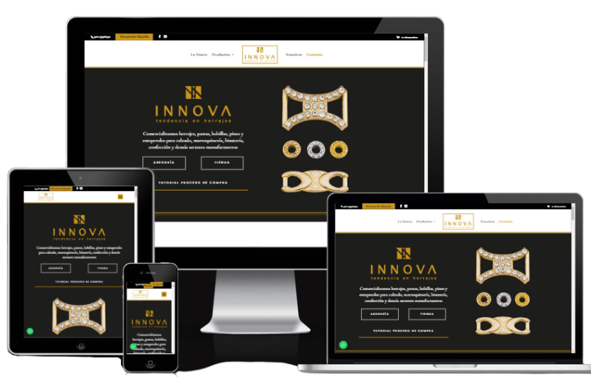 Pagina web responsive innova herrajes